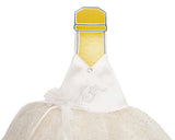 White Glitter Quinceañera Champagne Bottle Dress – Pack of 3