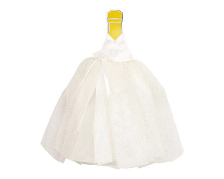 White Glitter Quinceañera Champagne Bottle Dress – Pack of 3
