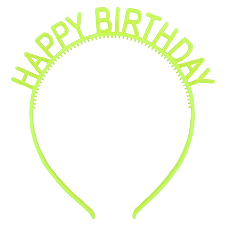 Glow In The Dark Happy Birthday Headband (1 DZ)