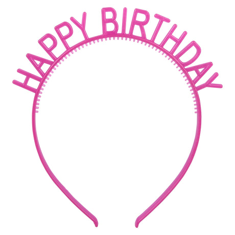 Glow In The Dark Happy Birthday Headband (1 DZ)