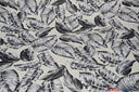Bohemian Paradise Polyester Fabric - Tropical Banana Leaf Print, 58/60" Width, 3 Colors (1 Yard)