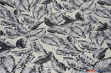 Bohemian Paradise Polyester Fabric - Tropical Banana Leaf Print, 58/60" Width, 3 Colors (1 Yard)