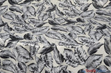 Bohemian Paradise Polyester Fabric - Tropical Banana Leaf Print, 58/60" Width, 3 Colors (1 Yard)