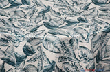 Bohemian Paradise Polyester Fabric - Tropical Banana Leaf Print, 58/60" Width, 3 Colors (1 Yard)