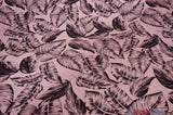 Bohemian Paradise Polyester Fabric - Tropical Banana Leaf Print, 58/60" Width, 3 Colors (1 Yard)