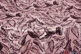 Bohemian Paradise Polyester Fabric - Tropical Banana Leaf Print, 58/60" Width, 3 Colors (1 Yard)