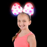 Light-Up Polka Dot Bow Headband (1 DZ)