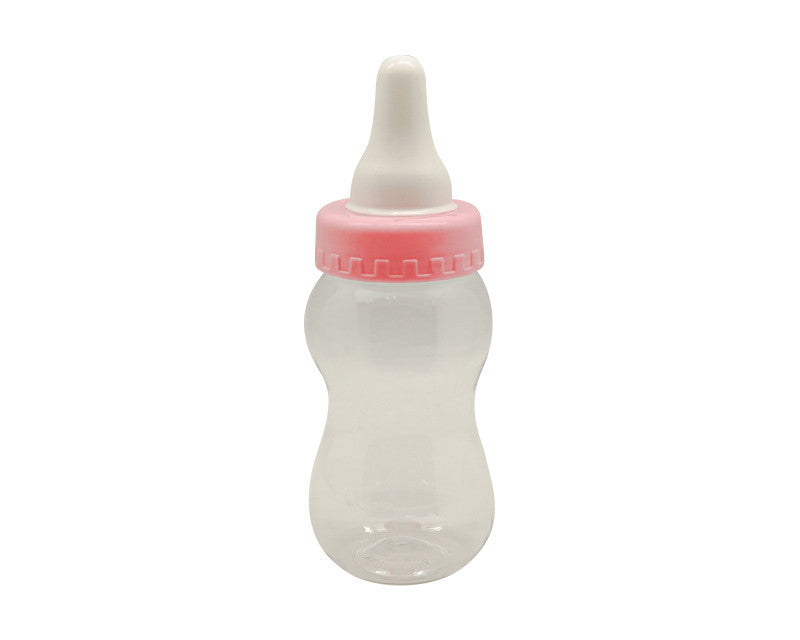 9"x 2 1/2" Pink Plastic Baby Shower Decoration Bottle with Coin Slot - Pack of 1