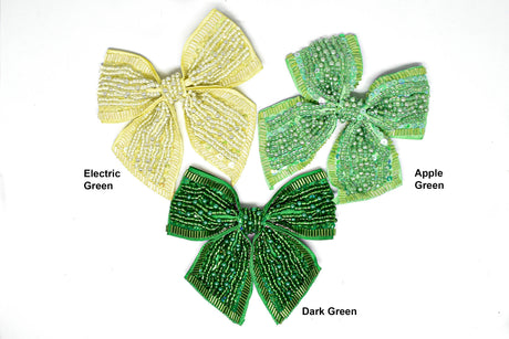 Sequin Beaded Bow 4 x 4