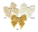 Sequin Beaded Bow 4 x 4