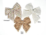 Sequin Beaded Bow 4 x 4