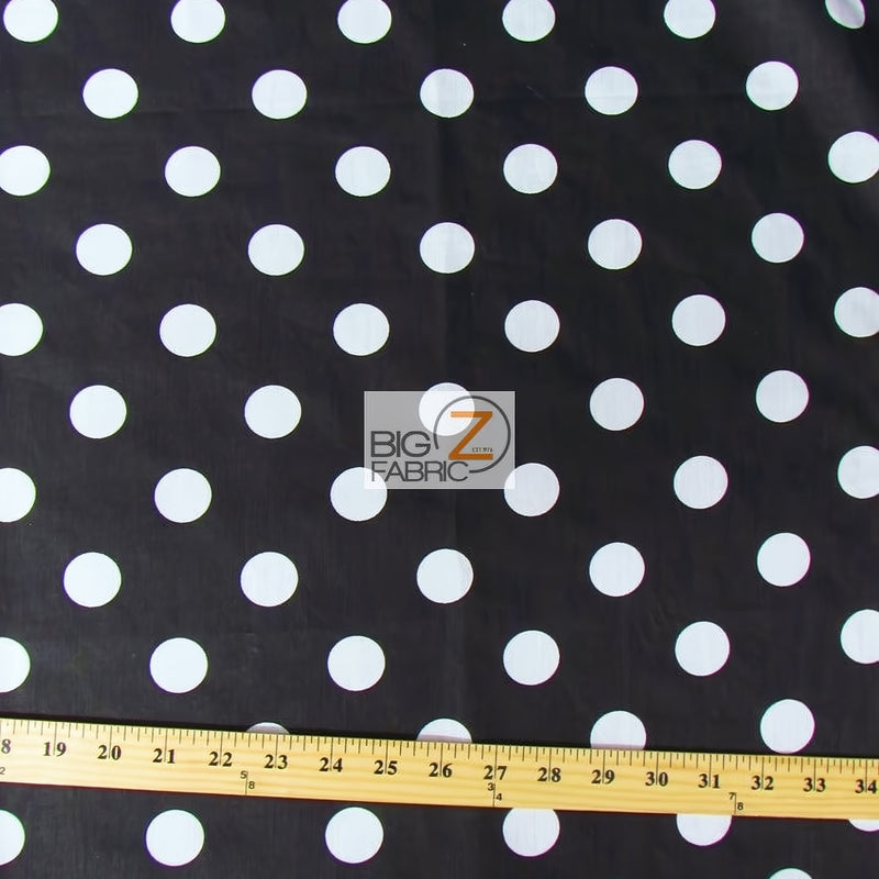 Big Z Fabric Poly Cotton Printed Fabric Big Polka Dots Black White