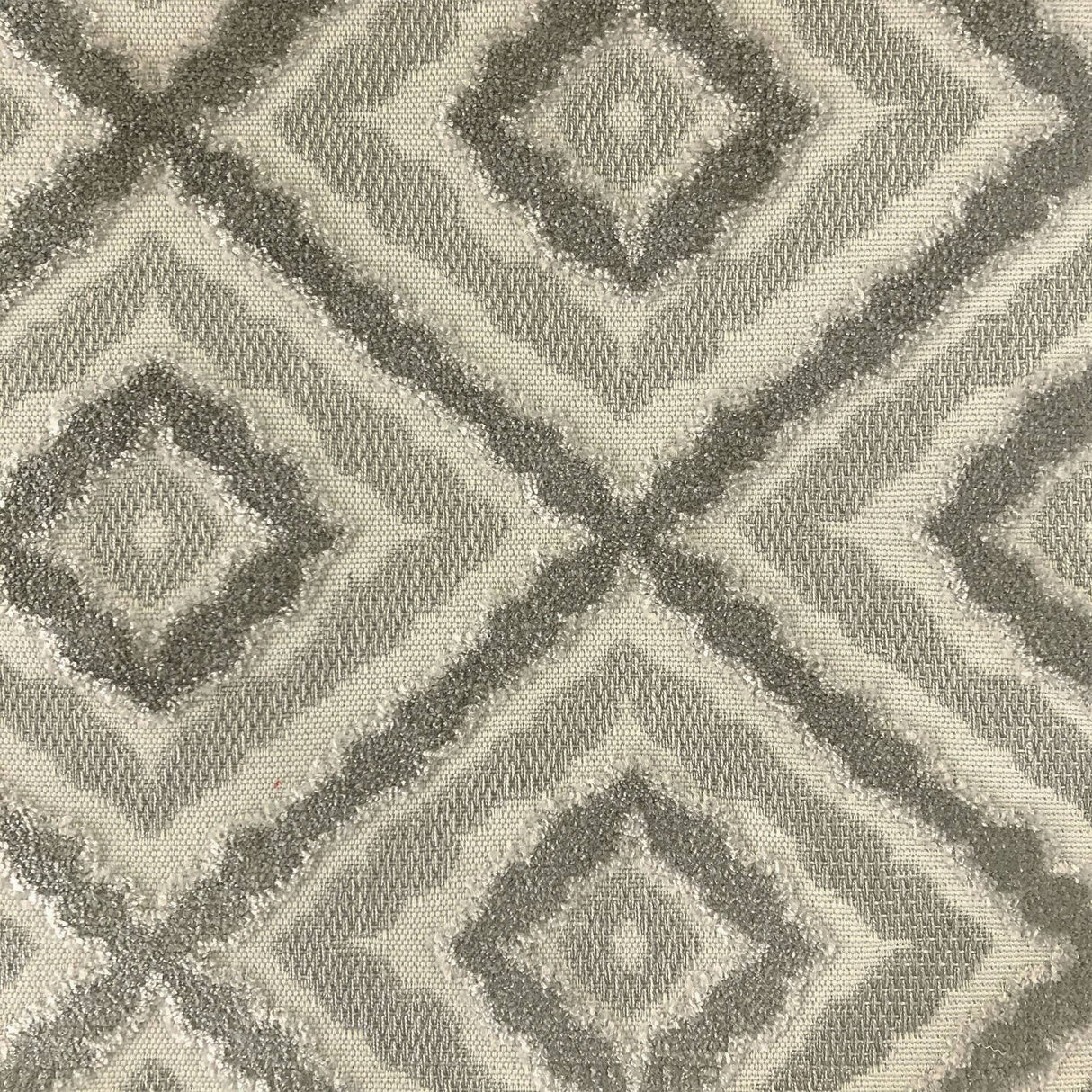 Brandis Fabric Diamond Jacquard Velvet Fabric - Ebony, Linen Look, 57" Width (1 Yard)