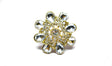 Rhinestone Floral Brooch 2"