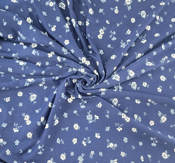 Brushed DTY Navy Fabric Soft Polyester Knit, 58/59" Wide Warm & Moisture Wicking Apparel Fabric 1 Yard