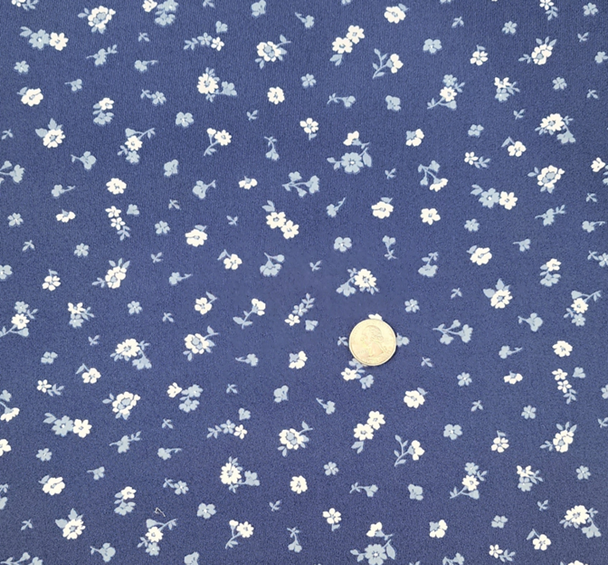 Brushed DTY Navy Fabric Soft Polyester Knit, 58/59" Wide Warm & Moisture Wicking Apparel Fabric 1 Yard