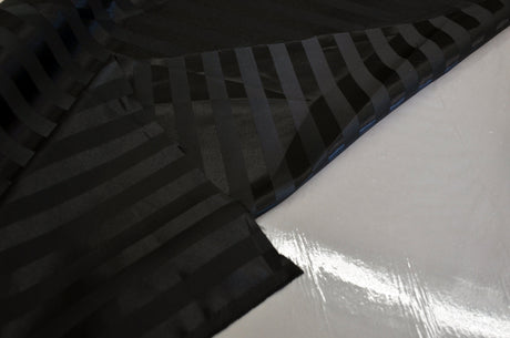 Bridal Satin Stripe Brocade Polyester Fabric - Tone On Tone Stripe, 58/60" Width, 4 Colors Available (1 Yard)