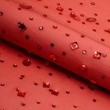 Rhinestone Stretch Mesh Fabric