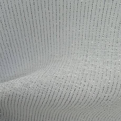 Brina Metallic Sheer Fabric - Metallic Stripes, 110" Width (1 Yard)