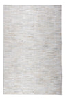 Natural Leather Patchwork Modern Brick Cowhide Area Rug/ Carpet - 100% Real Cowhide Fabric, Brick Patchwork, Beige, Gray, White, 5' X 7', 8' X 10' (1 Rug)