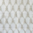 Broadway Fabric - Metallic Damask Sheer Fabric, Brass, 110" Width (1 Yard)