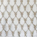 Broadway Fabric - Metallic Damask Sheer Fabric, Brass, 110" Width (1 Yard)