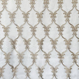 Broadway Fabric - Metallic Damask Sheer Fabric, Brass, 110" Width (1 Yard)