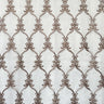 Broadway Fabric - Metallic Damask Sheer Fabric, Brass, 110" Width (1 Yard)