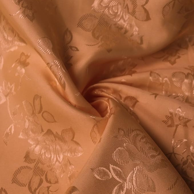 Floral Jacquard Satin Fabric - Floral Woven Brocade, 60" Width