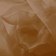 Brown Sparkle Crystal Sheer Organza Fabric - Brown Sparkle, 60" Width