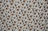 Small Brown Calf Charmeuse Satin Fabric - Brown Calf Print, 58/60" Width (1 Yard)