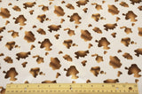 Small Brown Calf Charmeuse Satin Fabric - Brown Calf Print, 58/60" Width (1 Yard)