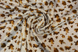 Small Brown Calf Charmeuse Satin Fabric - Brown Calf Print, 58/60" Width (1 Yard)