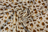 Small Brown Calf Charmeuse Satin Fabric - Brown Calf Print, 58/60" Width (1 Yard)