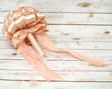 Blush Rose Bud Satin Bouquet