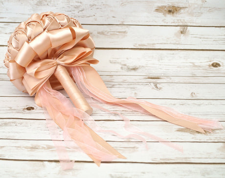Blush Rose Bud Satin Bouquet