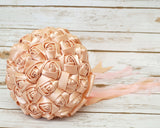 Blush Rose Bud Satin Bouquet