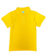 Boys Uniform Polo Shirt Cotton Polyester Fabric - Gold, Pique, Ribbed Collar And Sleeve, Sizes 5-18 (1 Piece)