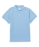 Boys Uniform Polo Shirt Cotton Polyester Fabric - Gold, Pique, Ribbed Collar And Sleeve, Sizes 5-18 (1 Piece)