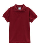 Boys Uniform Polo Shirt Cotton Polyester Fabric - Sky Blue, Pique, Ribbed Collar And Sleeve, Sizes 5-18