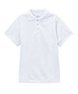 Boys Uniform Polo Shirt Cotton Polyester Fabric - Hunter Green, Pique, Ribbed Collar And Sleeves, Sizes 5-18 (1 Piece)