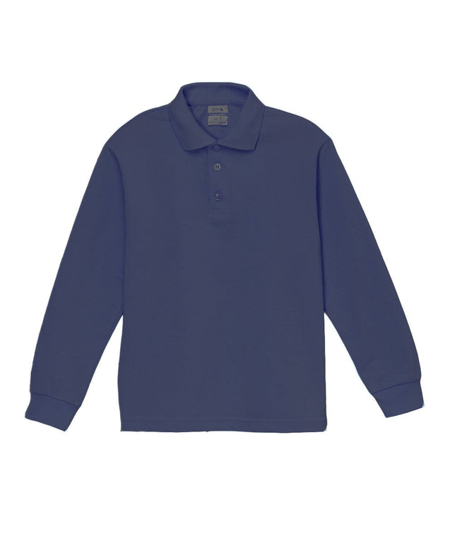 Boys Long Sleeve Uniform Shirt - Boys Uniform Fabric, Navy, White, Skyblue, Long Sleeve, School Uniform Shirt (1 Piece)