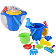 Sand Toys Large Bucket With 9pc Sand Toys (1 Set)