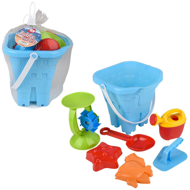 Sand Toys Bucket And 6Pc Set