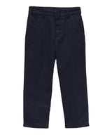 Boy's Uniform Twill Pants - Khaki Flat Front, Adjustable Waist, Zipper Closure (5-16)