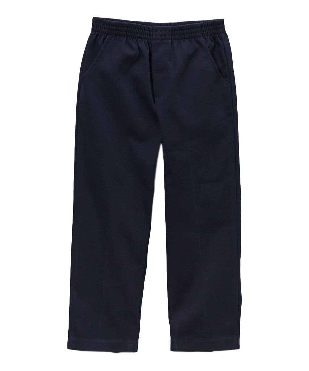 Boy's Khaki Uniform All Elastic Waist Pull-On Pants - Khaki, All Elastic Waist, Sizes 4-12 (1 Pair)