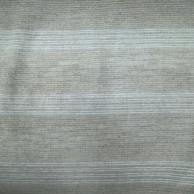 Budah Sheer Polyester Fabric - Striped Ivory, 118" Width (1 Yard)