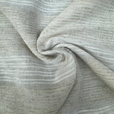 Budah Sheer Polyester Fabric - Striped Ivory, 118" Width (1 Yard)