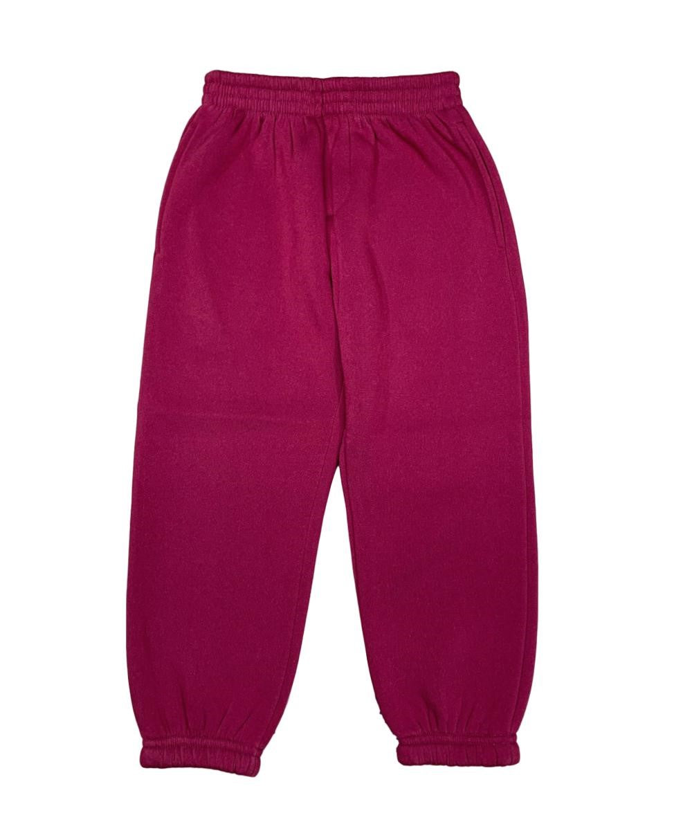 Fleece Sweatpants Fleece Fabric - Black, Burgundy, Navy, D.Grey, L.Grey, Solid, 4/5-16 (1 Pair)