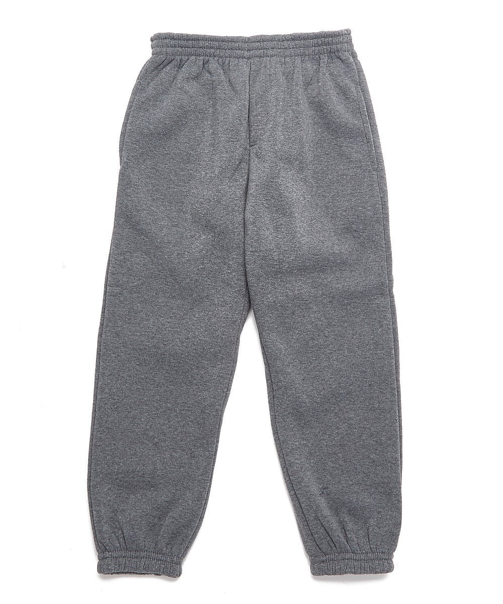 Fleece Sweatpants Fleece Fabric - Black, Burgundy, Navy, D.Grey, L.Grey, Solid, 4/5-16 (1 Pair)